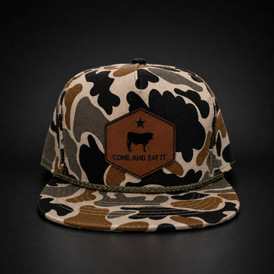 Camo COME AND EAT IT® Hat with Green Rope