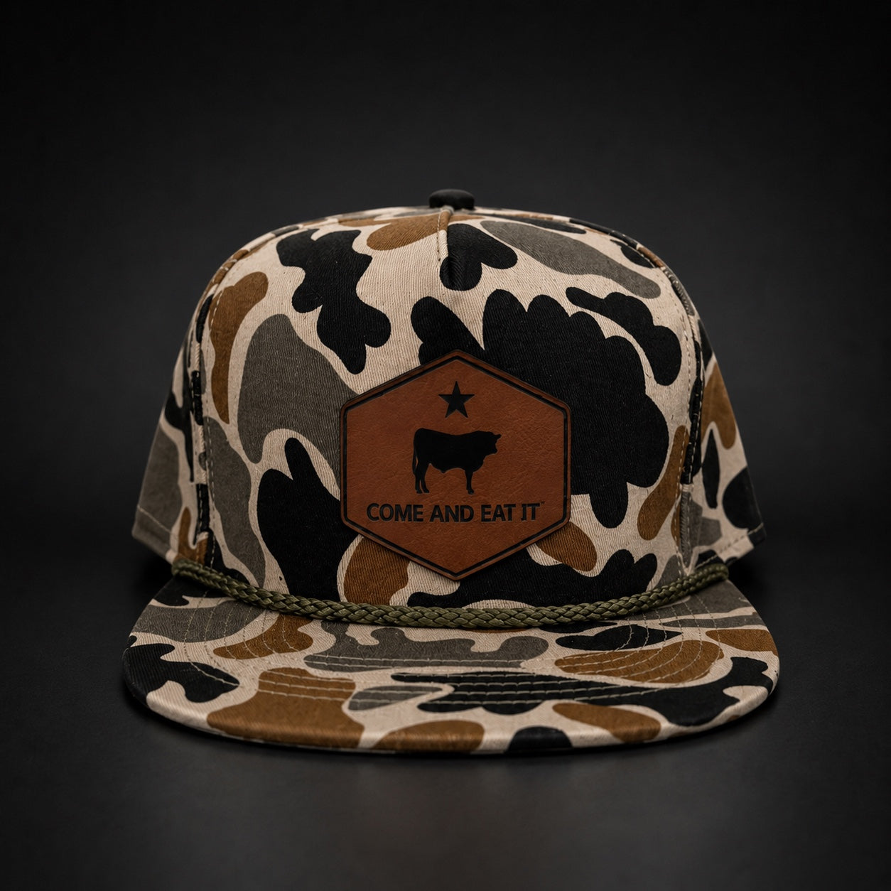 Camo COME AND EAT IT® Hat with Green Rope