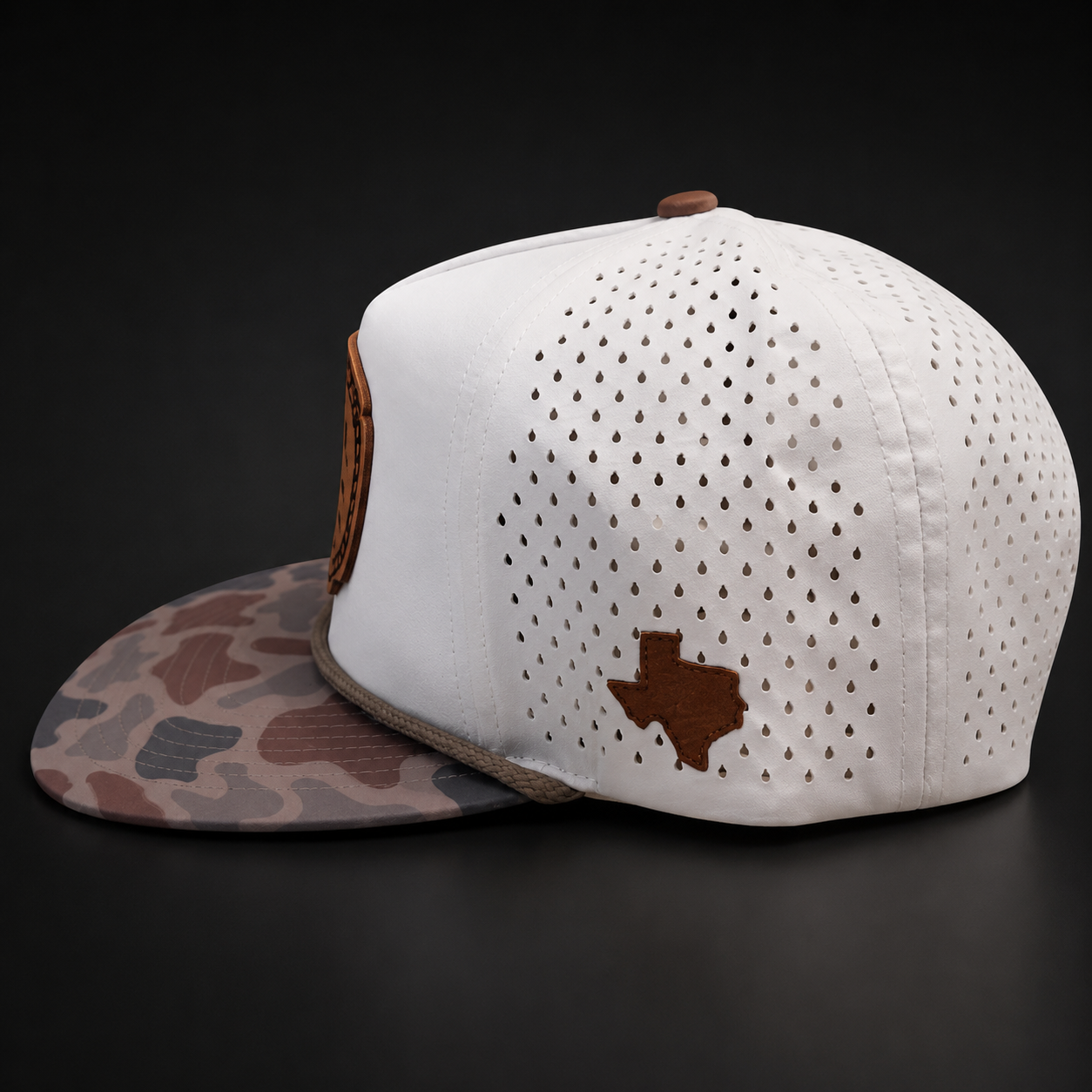 Camo Pinkerton's Hat With Leather Patch