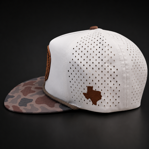 Camo Pinkerton's Hat With Leather Patch