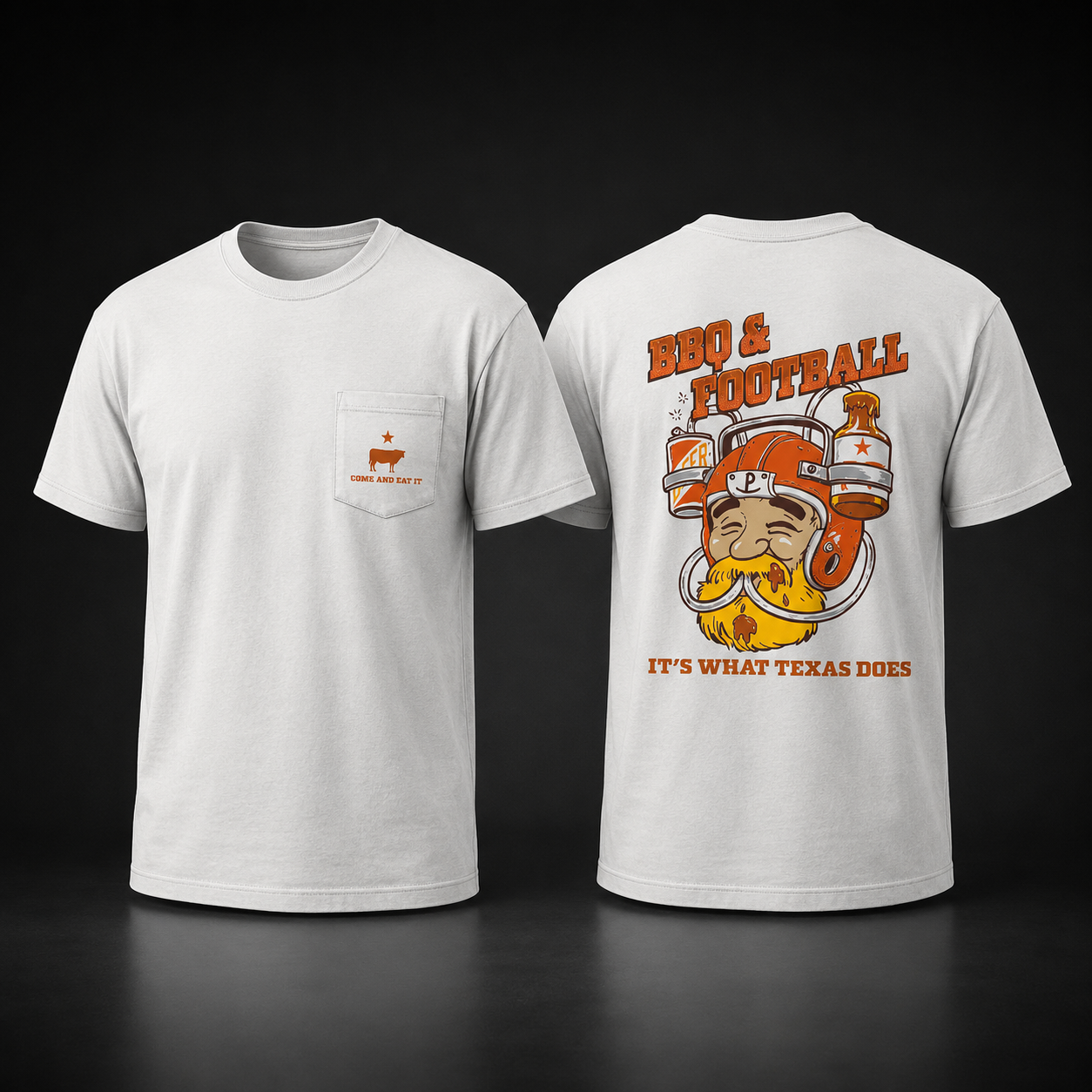 Pinkerton’s BBQ & Football Shirt – “It’s What Texas Does”