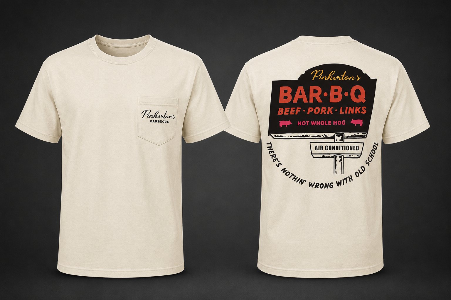 Pinkerton's Barbecue Retro Sign Shirt
